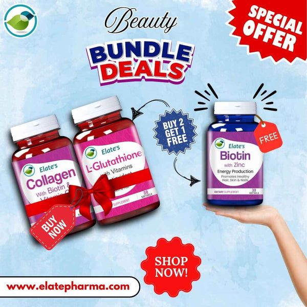 Elate's Beauty Bundle | L-Glutathione, Collagen + Free Biotin Elate Pharma <meta property="og:image" content="//elatepharma.com/cdn/shop/files/5_cd2e665c-375b-46b2-ae23-ea4f85eee1e9_1200x630.jpg?v=1758786618" /> <meta property="og:image:secure_url ... Elate's Beauty Bundle | L-Glutathione, Collagen + Free Biotin Elate Pharma <meta property="og:image" content="//elatepharma.com/cdn/shop/files/5_cd2e665c-375b-46b2-ae23-ea4f85eee1e9_1200x630.jpg?v=1758786618" /> <meta property="og:image:secure_url ...